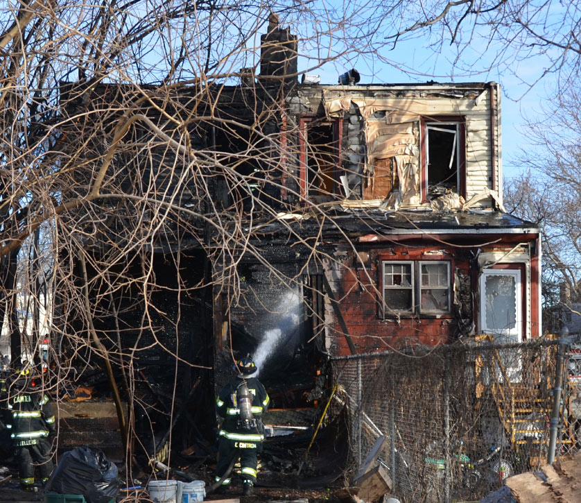 Fire at 121 North 26th Street, January 9, 2012
