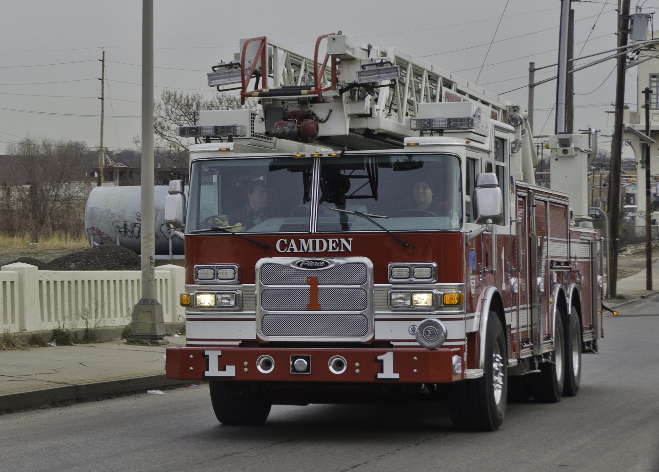 Ladder Company 1 on Federal Street, February 7, 2013
