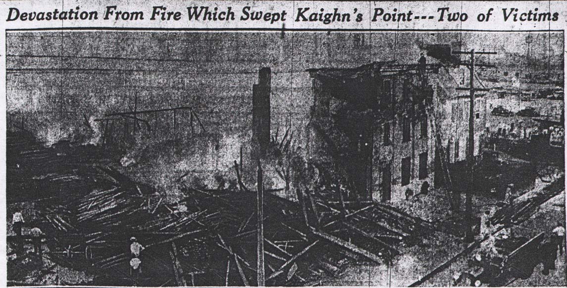Devastation from fire which swept Kaighn's Point, Courier-Post July 11 1933