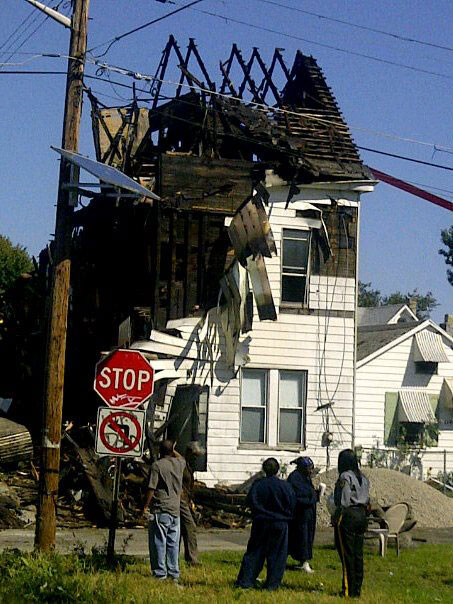 1144 North 24th Street fire, photo taken October 5, 2011