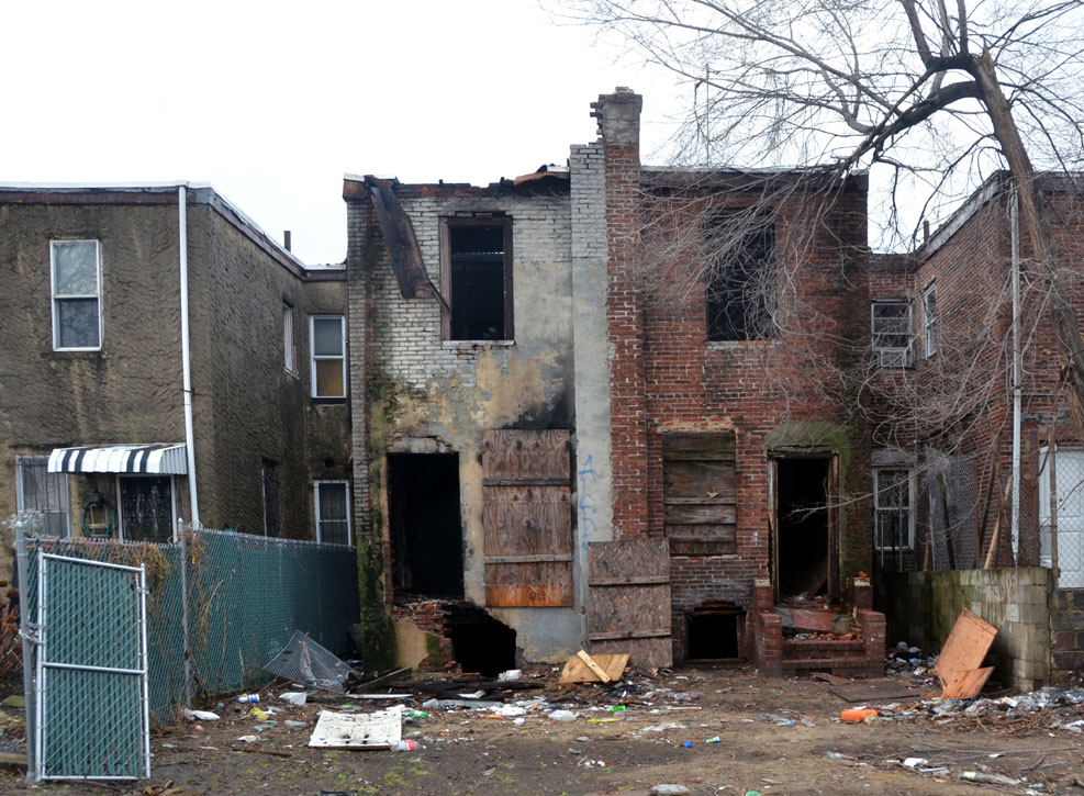 Rear of 58, 60, and 62 South 24th Street, December 23, 2011