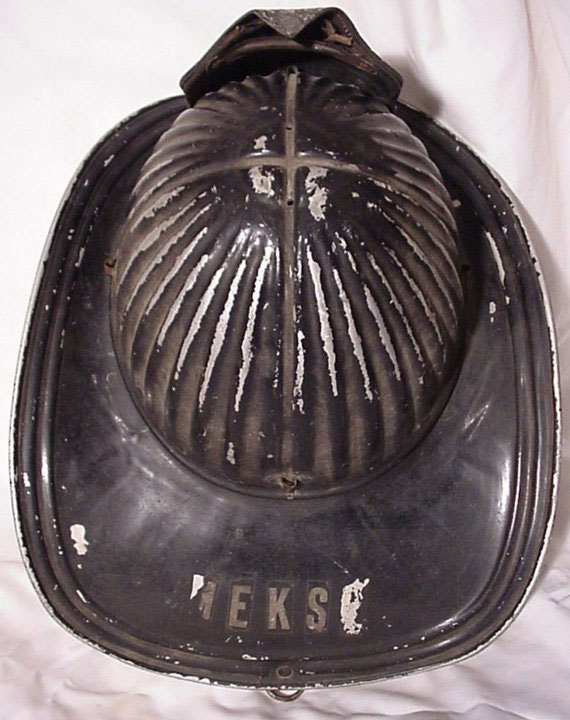 Engine 1 helmet belonging to firefighter John Meksa