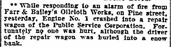 Philadelphia Inquirer, January 10, 1904 — Pine Street, Farr and Bailey's Oilcloth Works, Engine Company 1