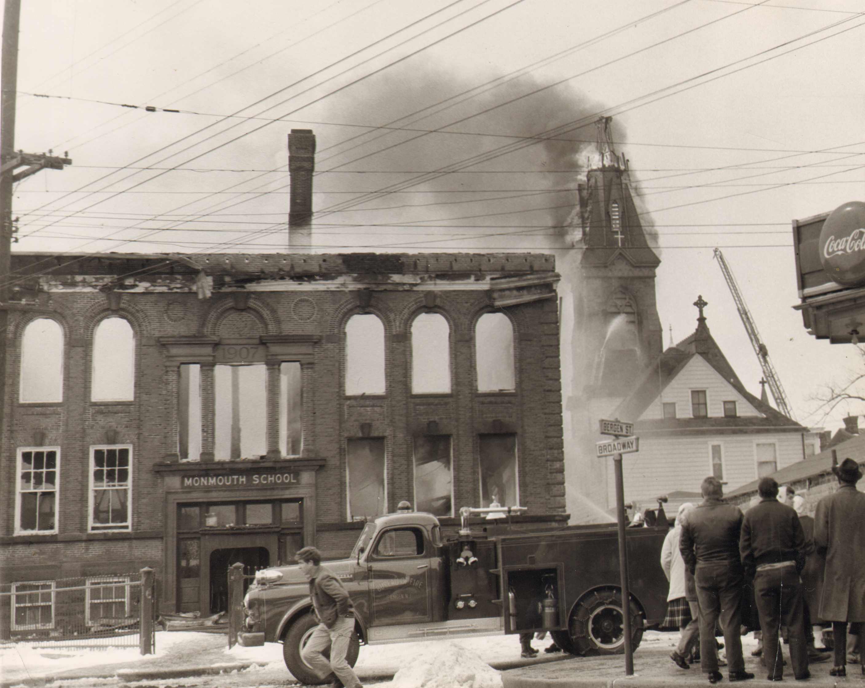 Engine 3 hose wagon rendering mutual aid assistance in Gloucester City, March 10, 1960