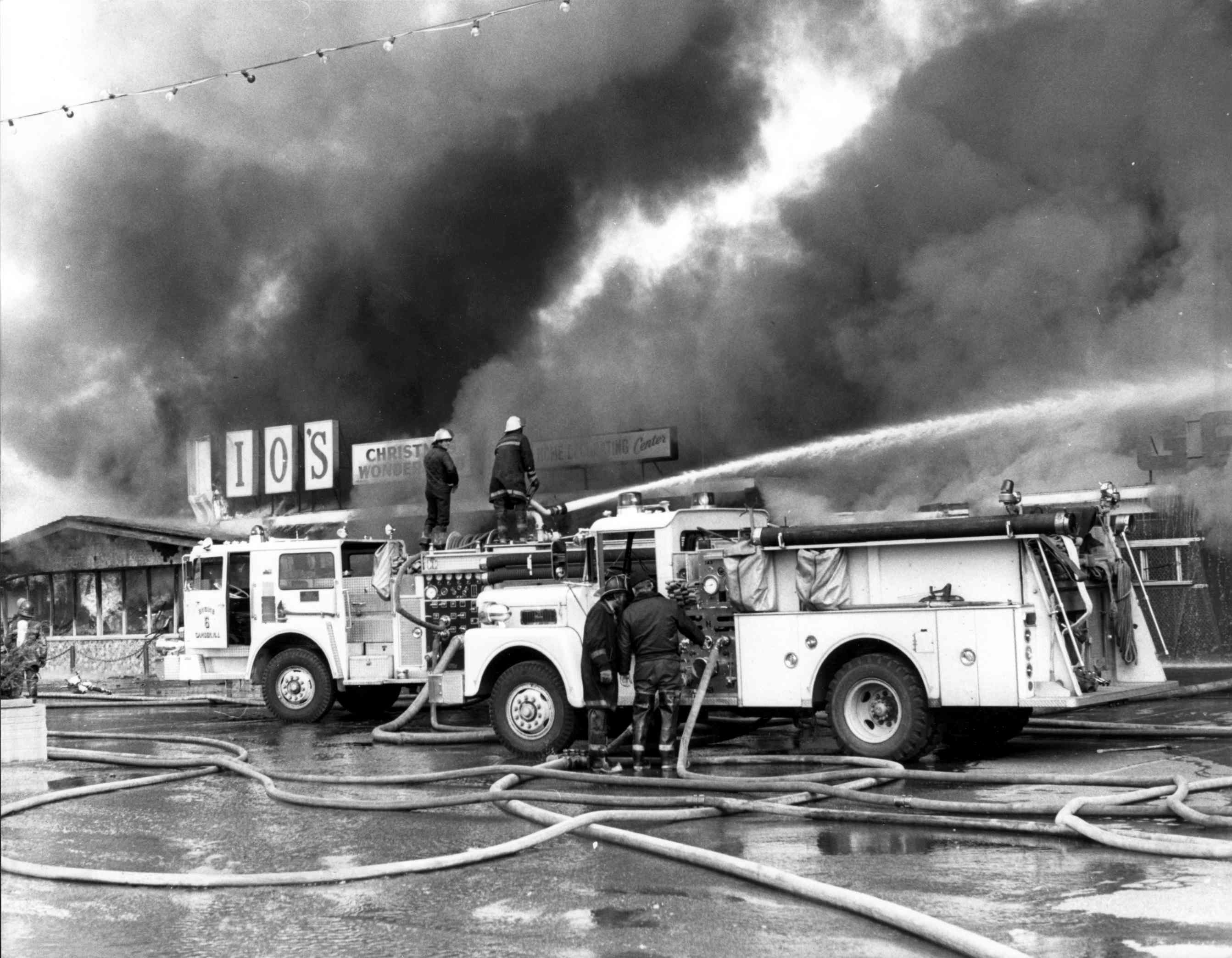 Engine Company 6 at Gaudio's Garden Center, Mount Ephraim Avenue — March 8, 1981