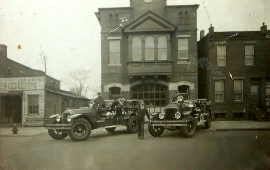 Engine Company 7, circa 1930 — Captain Henry Zook, Ray Burgess, Russell Benson