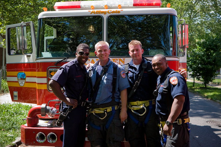 Squad Company 7 2010 — Captain Bryan Emenecker, Firefighters Joel Thompson, Dan Seybert, Tony Smalls
