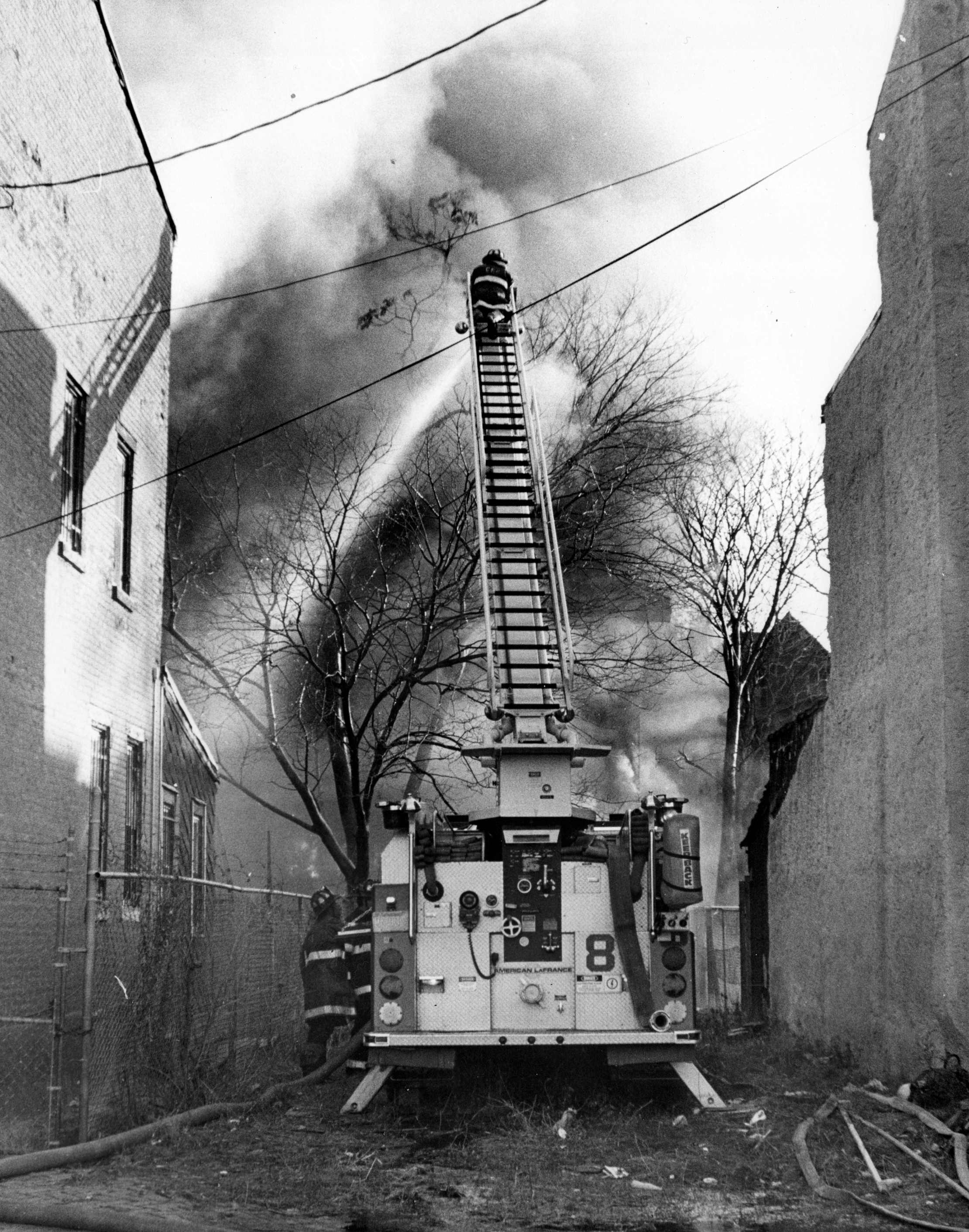 1992 American LaFrance Pumper 1500 GPM — Tower Ladder 8 in South Camden, 1992