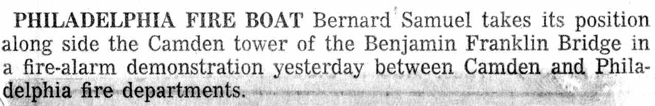 Fire prevention clipping caption, 1963