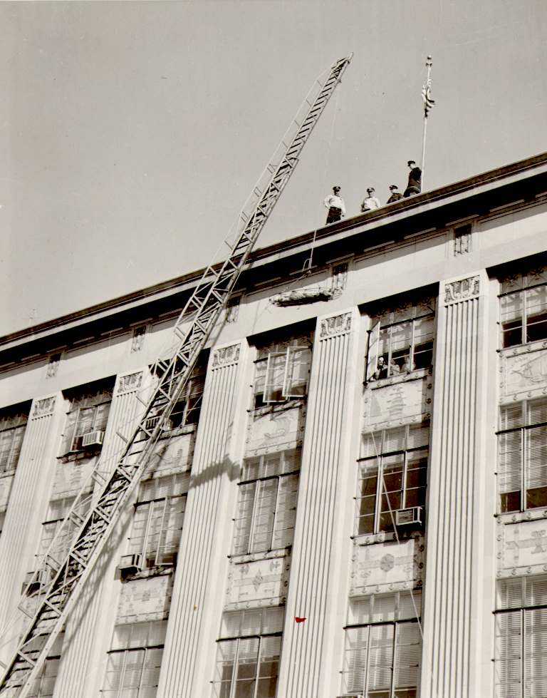Fire Prevention Week lobby display, U.S. Post Office, 1963