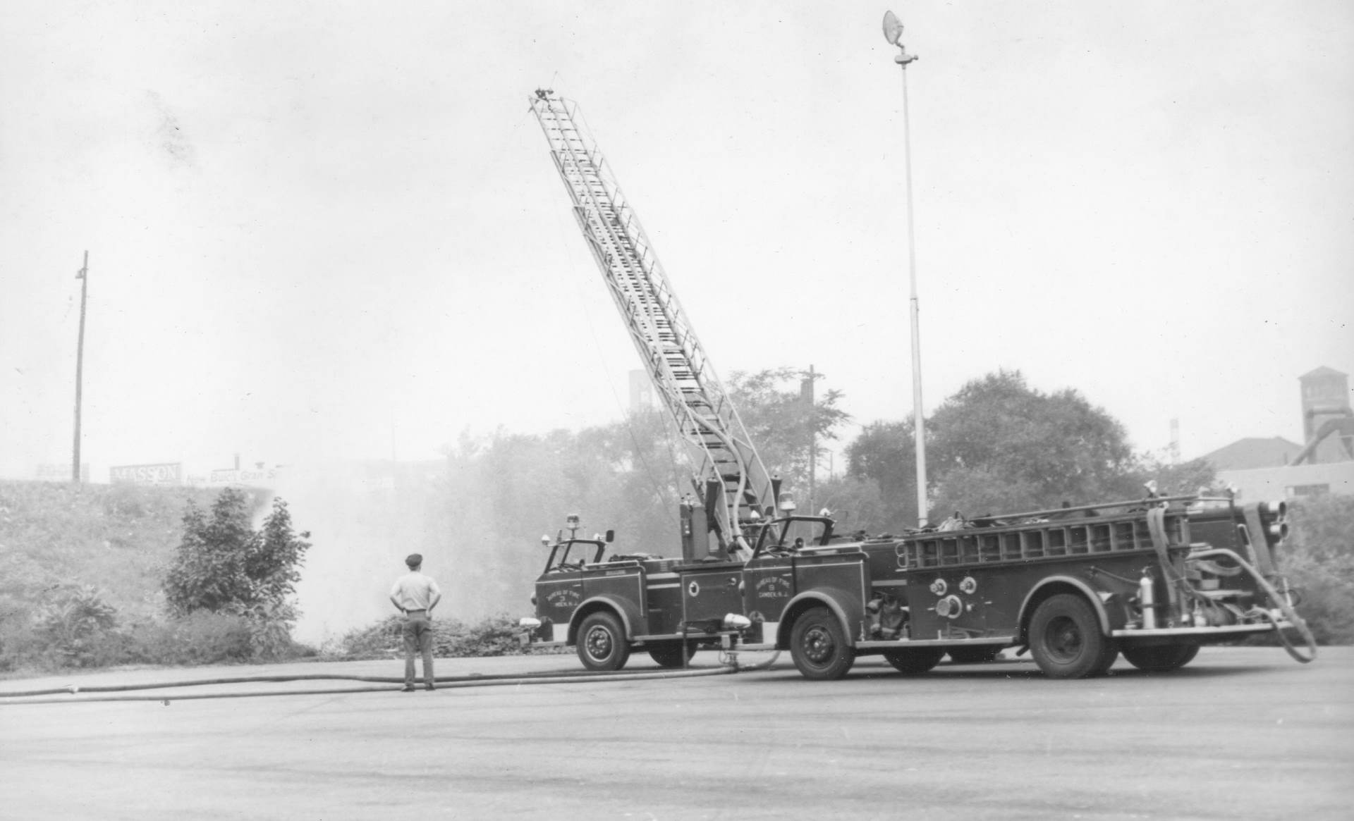 Preparing apparatus for public display — Ladder Company 3, Engine Company 9