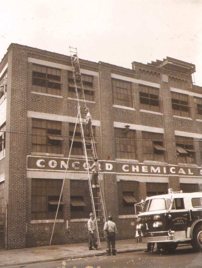 Ladder Company 1 evolutions at Concord Chemical Company, 1698 Federal Street, during Fire Prevention Week, 1968 — photo 2