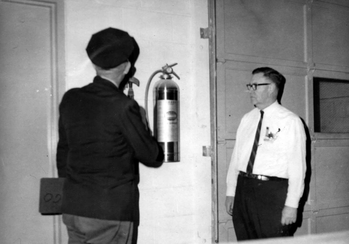 Fire inspection at Alpha Graphics, 48 North 22nd Street, 1966, photo 3
