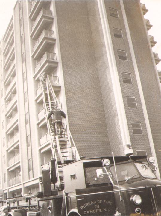 Ladder Company 3 at Kennedy Towers, 1968, photo 1