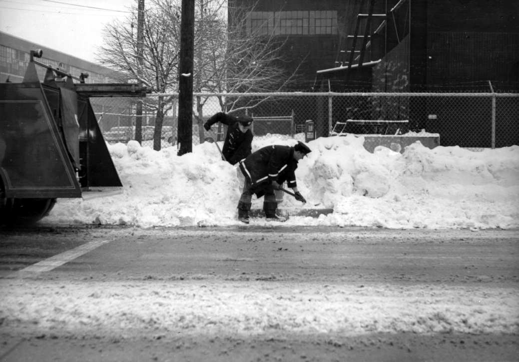 Engine Company 9 snow removal, 1967