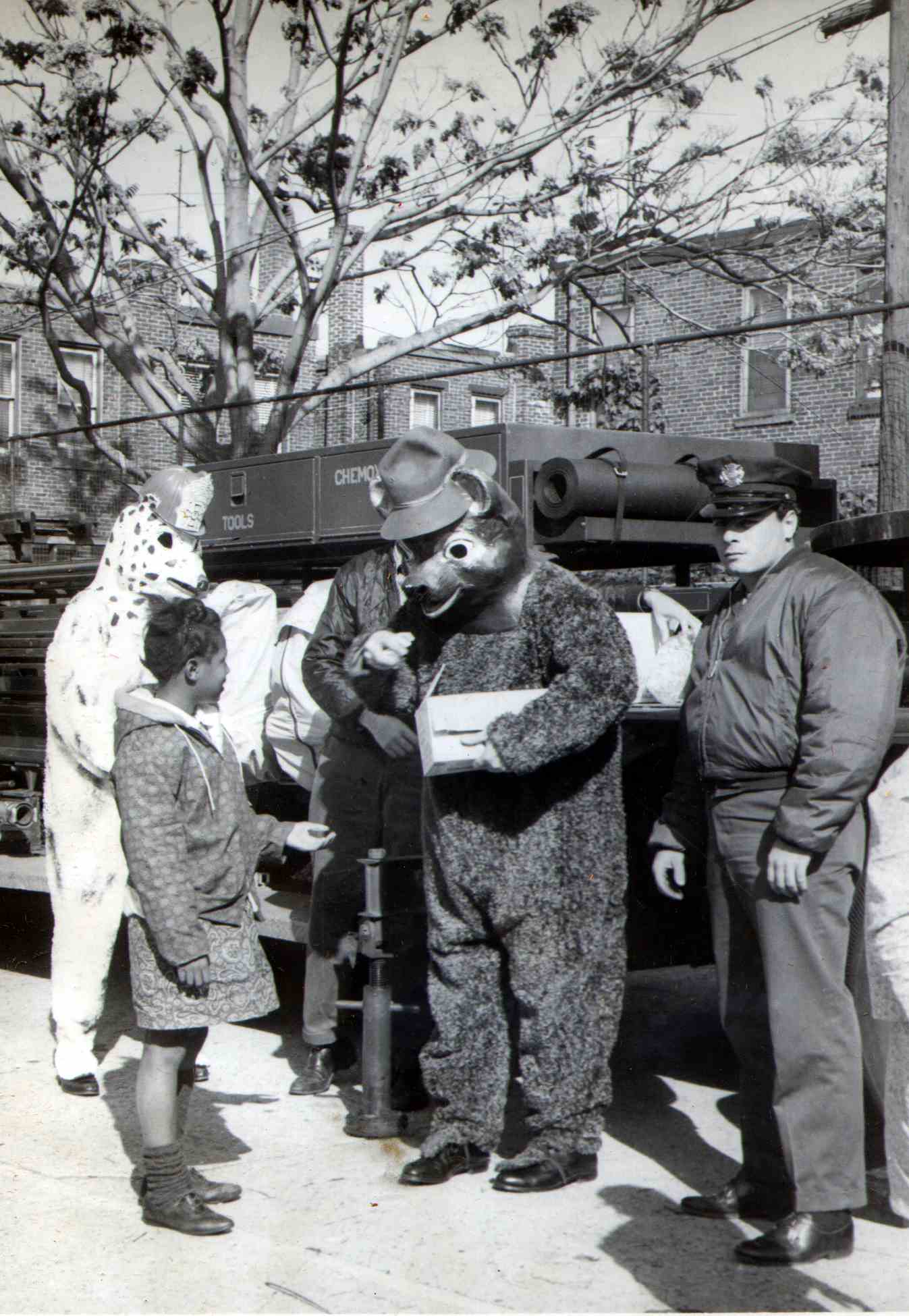 Sparky and Smokey at J.S. Read School, 1966