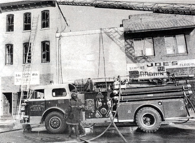 Engine Co. #8 operating at 433 Kaighn Avenue on Feb. 14, 1974