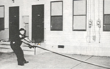 Chief Fire Marshal Herb Leary at a fire scene