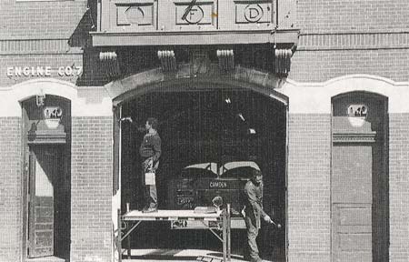 Vince and Gary doing painting at Engine Co. #7