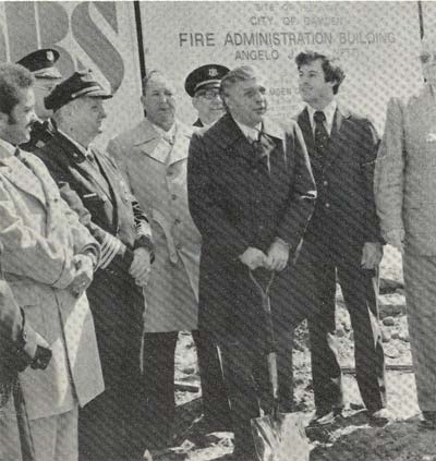 Groundbreaking for new Camden Fire Administration Building, 1977