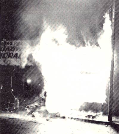 Broadway fire scene, Summer 1977