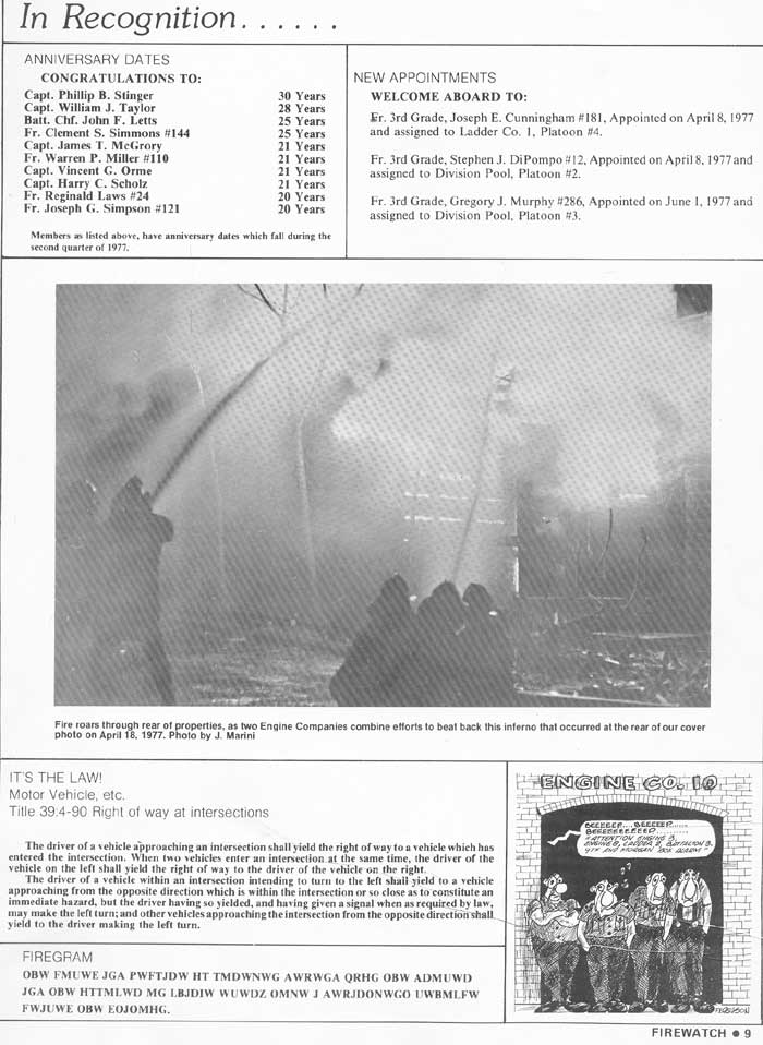 Fire Watch Summer 1977, page 9