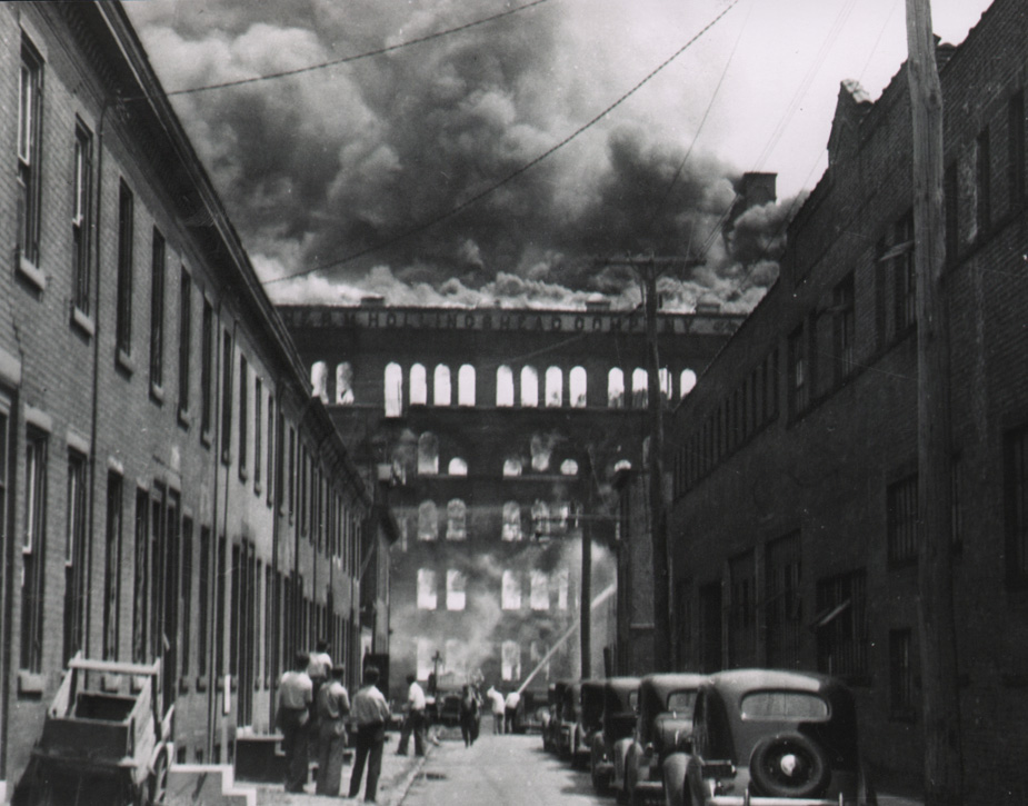The Hollingshead fire from Carpenter Street, Camden, NJ — from Colucci negative