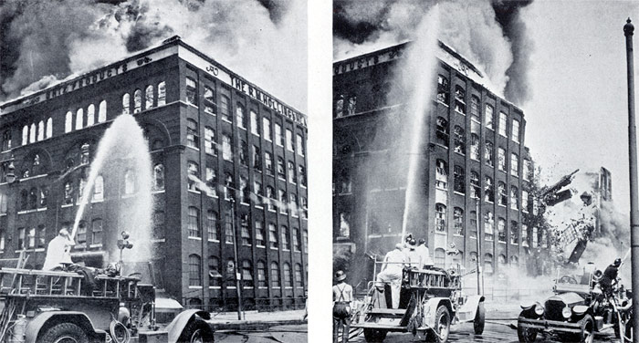 The Camden conflagration as recorded from the corner of Ninth and Market Streets