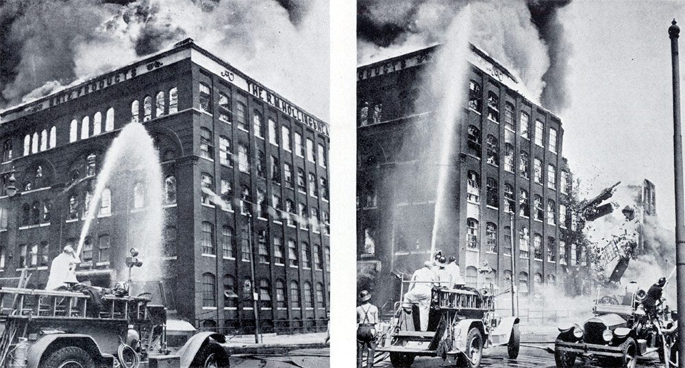 The Camden conflagration as recorded from the corner of Ninth and Market Streets