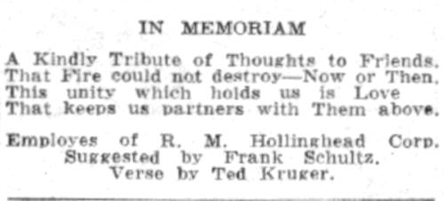 Camden Courier-Post, July 31, 1941 — Hollingshead fire memorials