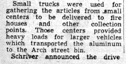 City Yields 10,000 Aluminum Articles continued — Camden Courier-Post, July 25, 1941