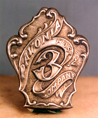 Pavonia Hose Company No. 3 — Fireman's Breast Badge, circa 1895