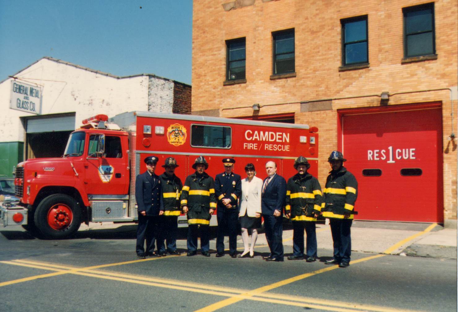 Rescue Company 1, Spring 1995 — dedication for unveiling of new unit logo