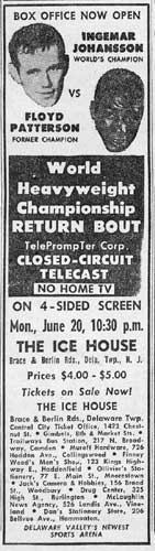 Boxing advertisement, June 10, 1960