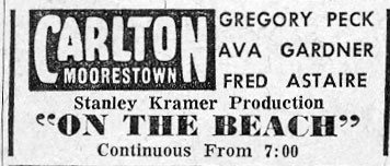 Carlton Theatre, Moorestown advertisement, June 10, 1960