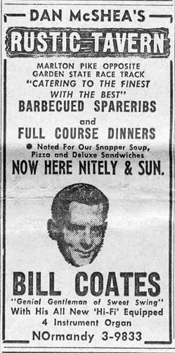 Dan McShea's Rustic Tavern advertisement, June 10, 1960