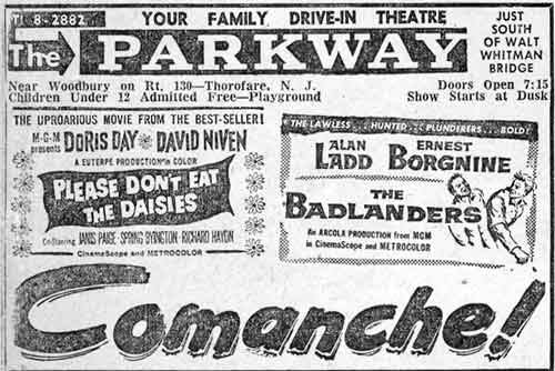 Drive-in theatre advertisement, June 10, 1960