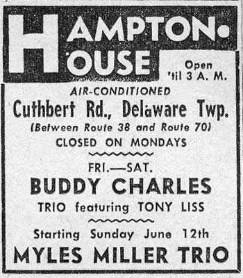 Hampton House featuring Buddy Charles advertisement, June 10, 1960