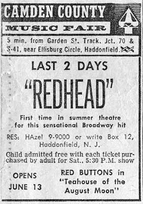 Music Fair advertisement, June 10, 1960
