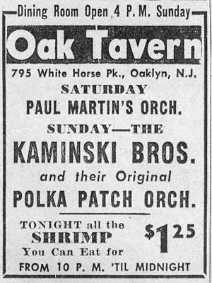 Oak Tavern, Oaklyn advertisement, June 10, 1960