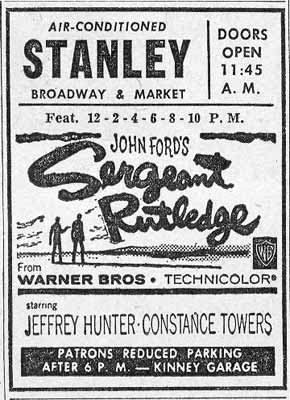 Stanley Theatre advertisement, June 10, 1960