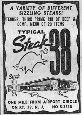 Steak 38 advertisement, June 10, 1960