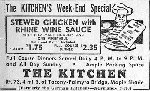 The Kitchen advertisement, June 10, 1960