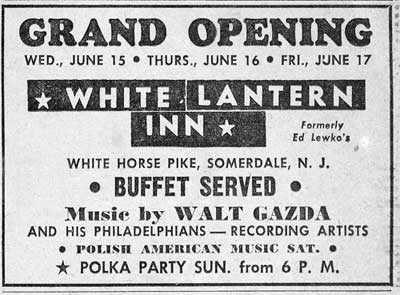 White Lantern Inn, Somerdale advertisement, June 10, 1960
