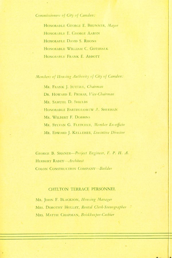 Program of the Dedicatorial Exercises of Chelton Terrace, page 4