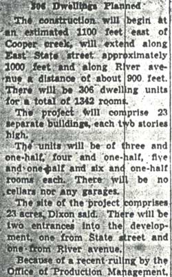 Housing Plans in East Camden Okayed by U.S., continued