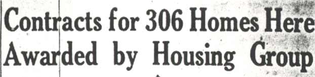 Contracts for 306 Homes Here Awarded by Housing Group, Camden Courier-Post, April 25, 1942