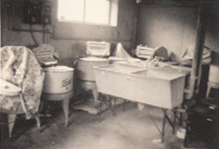 Laundry room, Building 8, congested due to lack of laundry trays