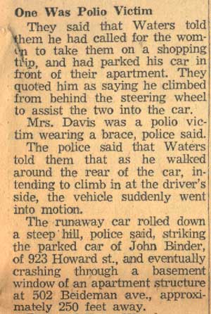 Wild Auto Rams Wall, Kills Two, March 23 1959, page 3 - One Was Polio Victim