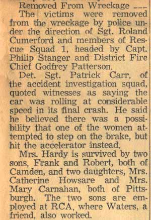 Wild Auto Rams Wall, Kills Two, March 23 1959, page 4 - Removed From Wreckage